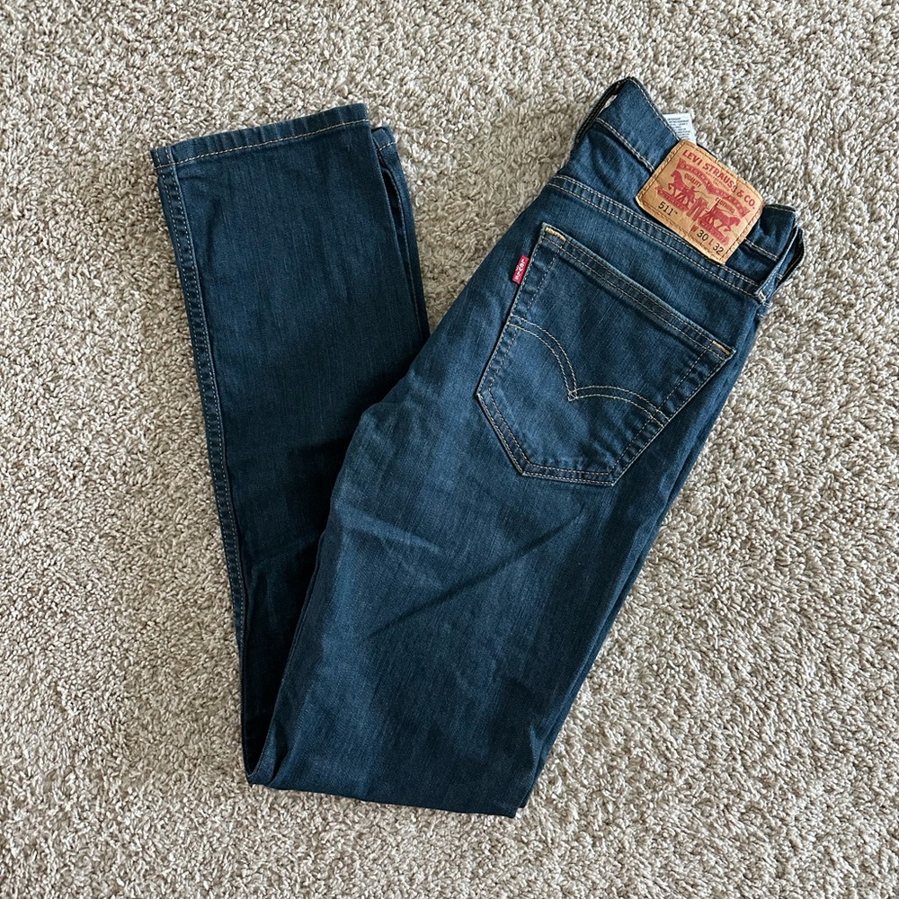 Levi's Men's Dark Indigo Straight Jeans